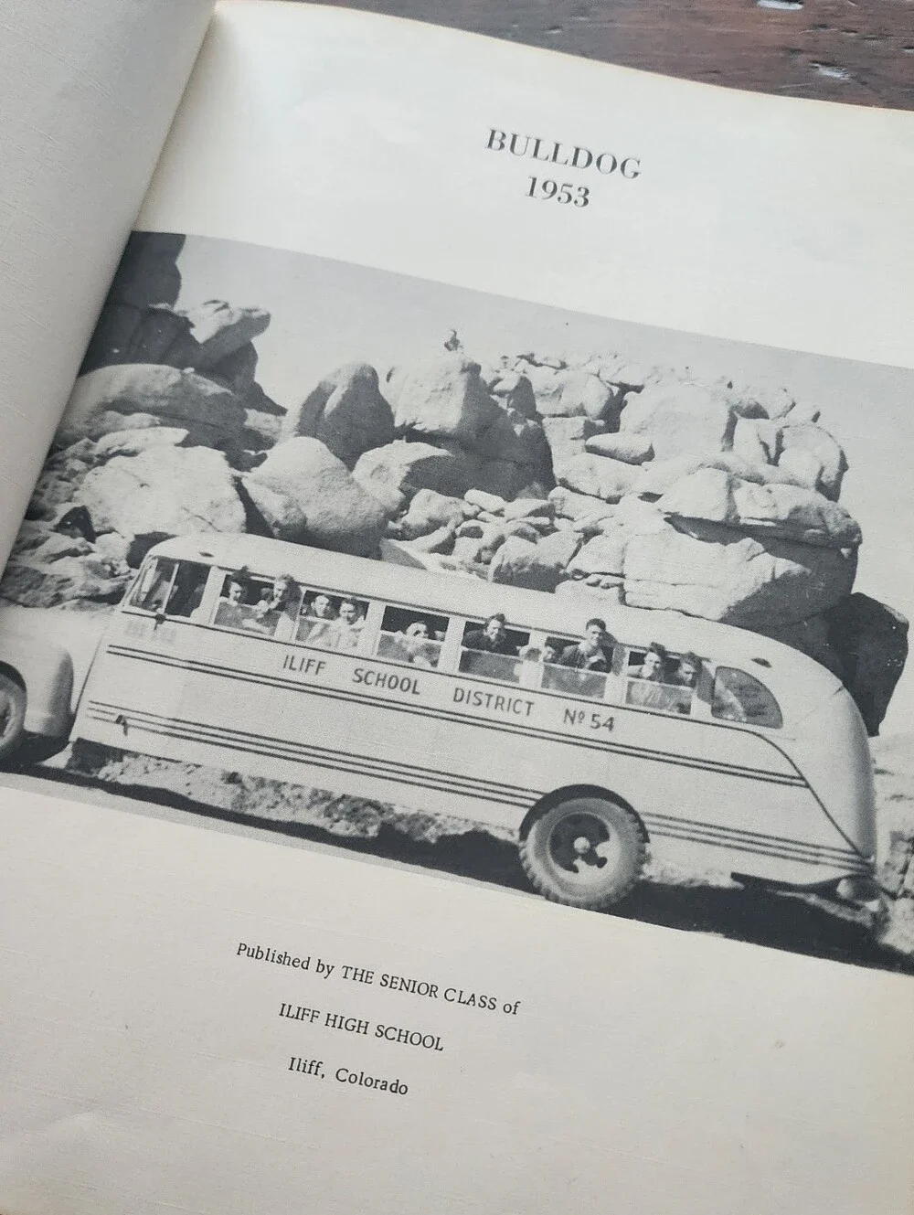 Vintage Yearbook 1953 Iliff High School Colorado 'The Bulldog' Unsigned Good '53